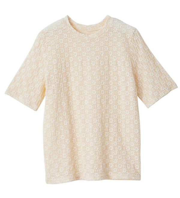 RANAN（ラナン）の「フラワーストレッチレースT（Tシャツ）」｜詳細画像