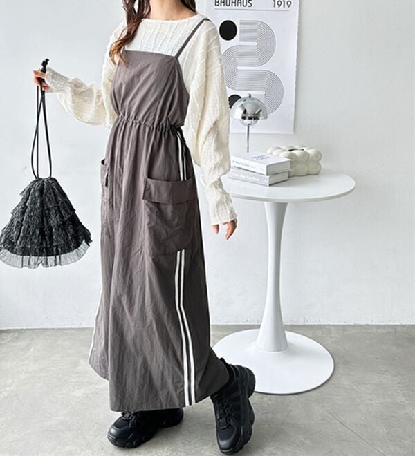 GeeRA（ジーラ）の「サイドラインドロストキャミワンピース（その他ワンピース）」｜詳細画像