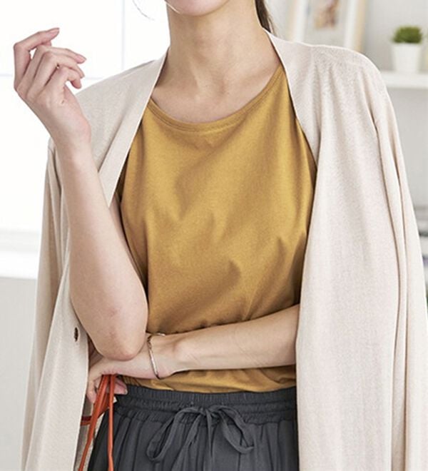 BELLUNA（ベルーナ）の「ヒンヤリ綿１００％大人顔タンクトップ（タンクトップ・キャミソール）」｜詳細画像