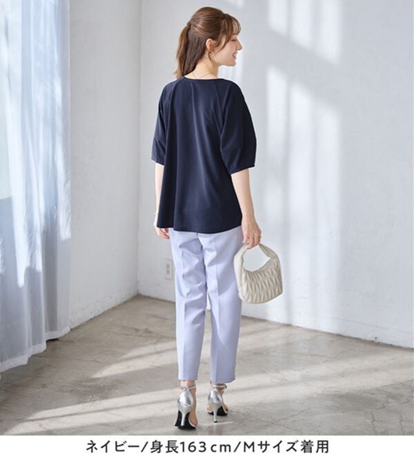 alotta（アロッタ）の「【5つの機能付】ランタンスリーブカットソー（カットソー）」｜詳細画像