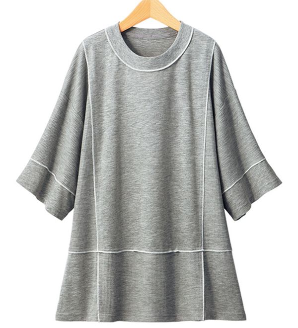 ルフラン（ルフラン）の「汗ジミ対策！ちょいかわプルオーバー（カットソー）」｜杢グレー