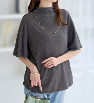 alotta（アロッタ）の「上品フレアー袖リブＴシャツ（カットソー）」