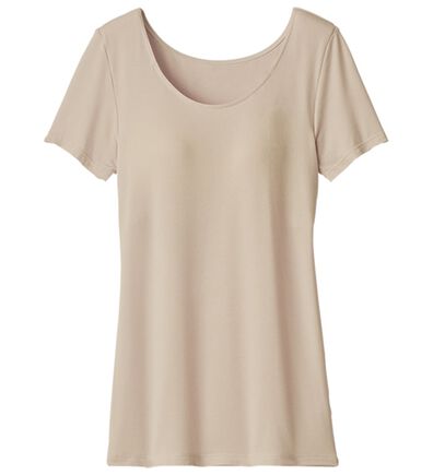 LAVIENNE（ラヴィエンヌ）の「＜さらりラボ＞カップ付半袖インナー（ブラトップ・カップ付きインナー）」