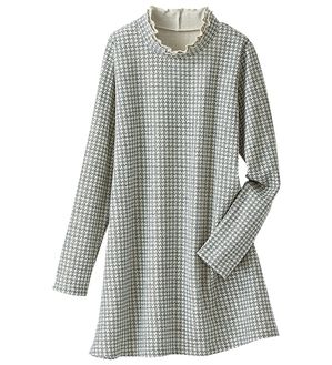 BELLUNA（ベルーナ）の「華やかふくれジャカードチュニック（チュニック）」｜グレー系