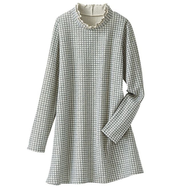 BELLUNA（ベルーナ）の「華やかふくれジャカードチュニック（チュニック）」｜グレー系