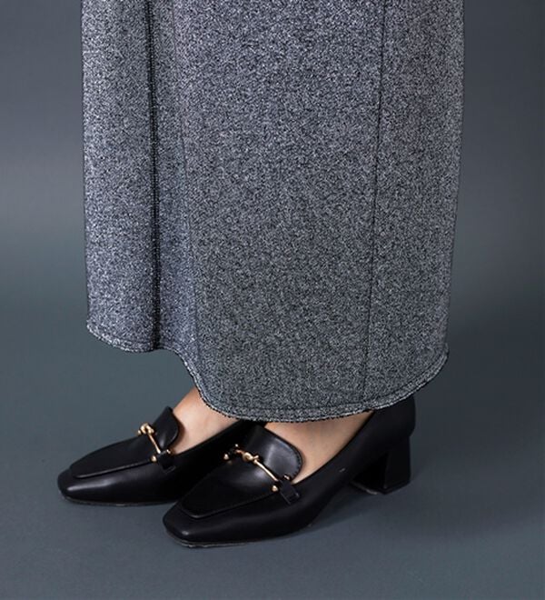 BELLUNA（ベルーナ）の「ラメ入り裏毛素材スカート（ロングスカート）」｜詳細画像