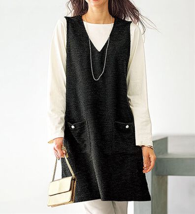 BELLUNA（ベルーナ）の「ジャカード素材ジャンスカアンサンブル（アンサンブル）」