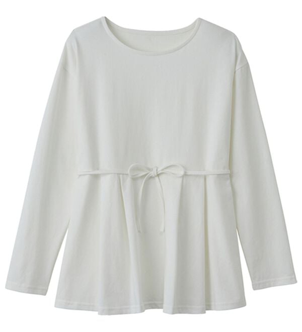 GeeRA（ジーラ）の「リボン付きペプラムカットソー（カットソー）」｜詳細画像