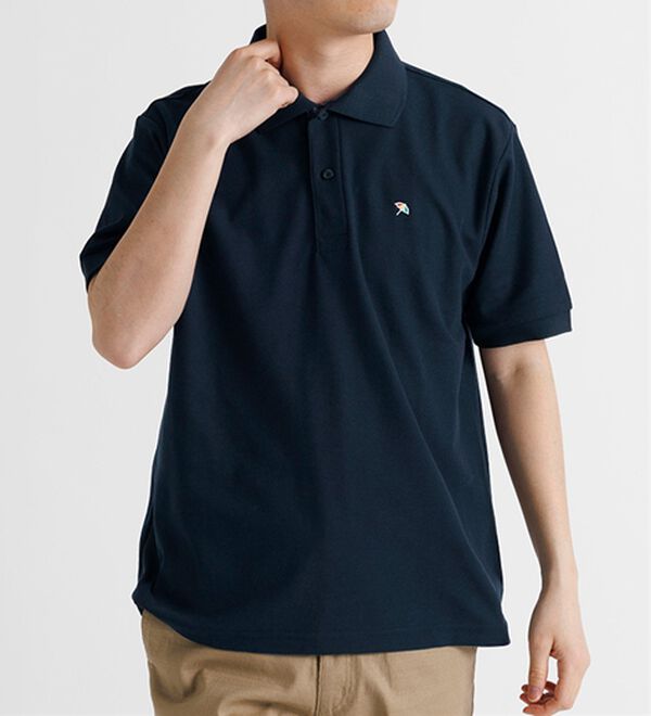 「＜アーノルド　パーマー＞ワンポイント刺しゅう鹿の子ポロシャツ（長袖・半袖）（メンズポロシャツ）」｜詳細画像