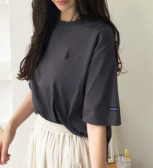 GeeRA（ジーラ）の「【Ｕ．Ｓ．　ＰＯＬＯ　ＡＳＳＮ．】カラーTシャツ（Tシャツ）」｜チャコール