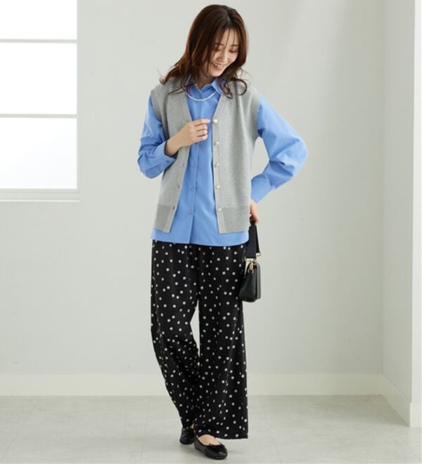 「金ボタン使いニットベスト（ベスト）」｜詳細画像