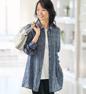 BELLUNA（ベルーナ）の「＜風が通り抜ける！＞シャーリングドビー素材アンサンブル（その他ジャケット）」｜詳細画像