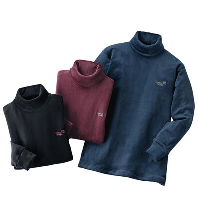 「【３色組】＜アーノルド　パーマー＞上品仕様の暖か両面起毛タートルネック（メンズカットソー）」