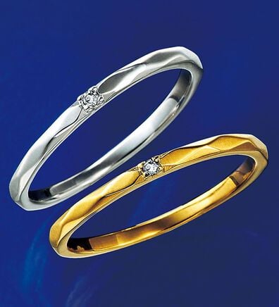 BELLUNA（ベルーナ）の「ダイヤ入りシルバー２色リング　シルバー&times;イエローゴールドカラー（リング）」