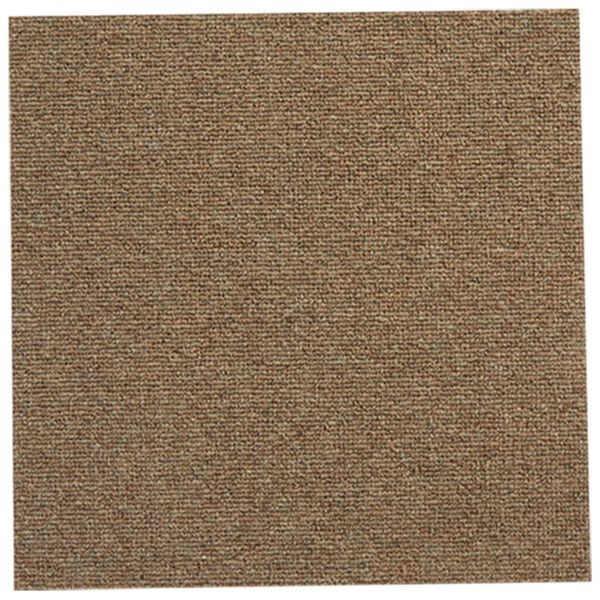 「床にピッタリつくウール１００％　吸着洗えるタイルカーペット（カーペット）」｜ブラウン