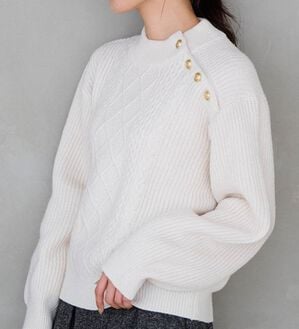 RANAN（ラナン）の「メタルボタンケーブルニット（ニット・セーター）」｜詳細画像