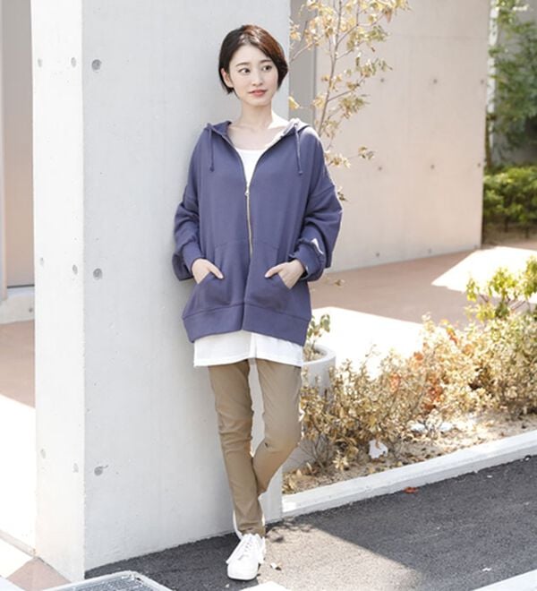 A HAPPY MARILYN（アハッピーマリリン）の「【Ｍ～８Ｌ】【選べる丈】のび～る ストレッチ ツイル 魔法の 美脚レギンスパンツ（スリム・スキニーパンツ）」｜詳細画像