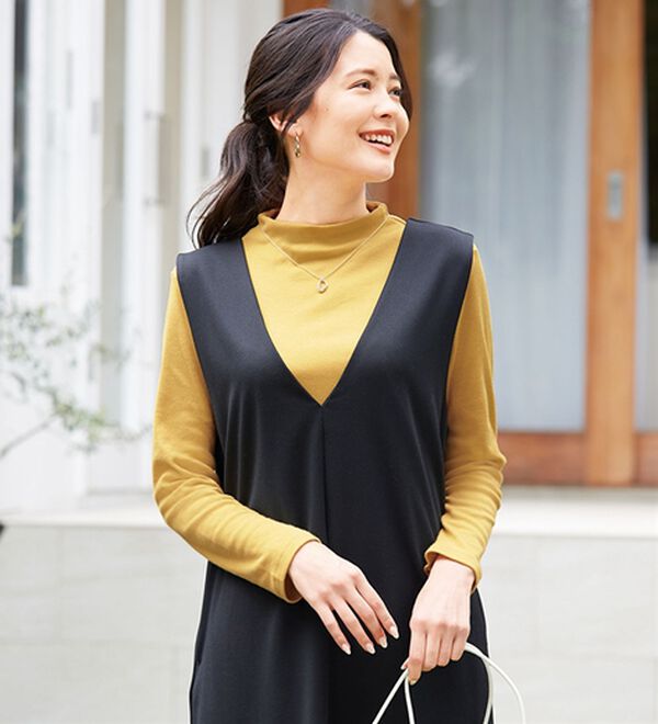 LAVIENNE（ラヴィエンヌ）の「【３色組】綿ウール入り上品プルオーバー（ニット・セーター）」｜詳細画像