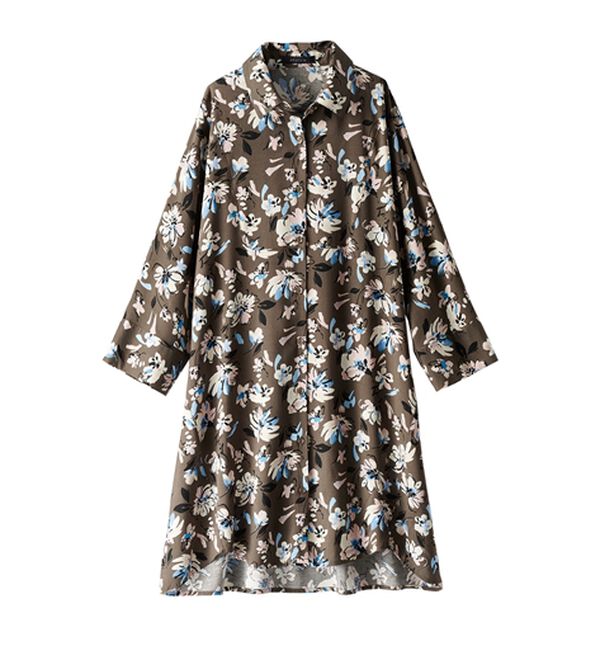 「【接触冷感】レーヨン素材ブザム切替ワンピース（その他ワンピース）」｜詳細画像