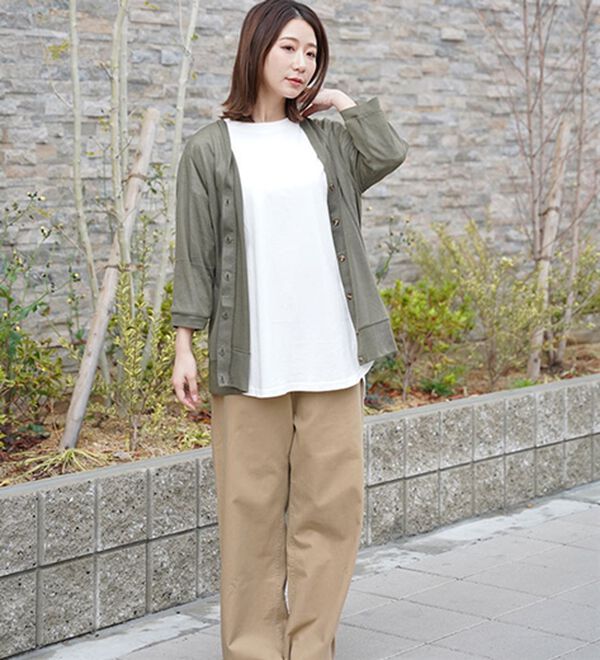 A HAPPY MARILYN（アハッピーマリリン）の「【Ｌ～５Ｌ】長袖・七分袖・半袖　シンプル　カーディガン（ニットカーディガン）」｜詳細画像