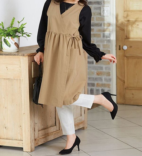 「そのままお出かけ！エプロンワンピース（エプロン）」｜詳細画像