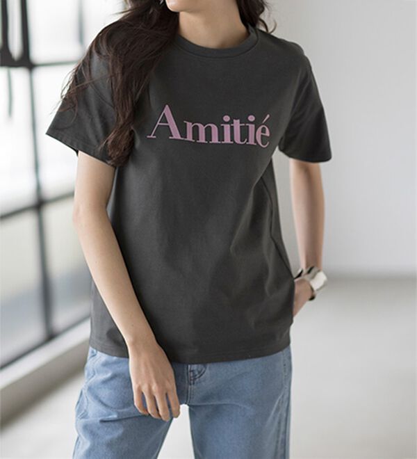 RANAN（ラナン）の「フロッキープリントロゴＴ（Tシャツ）」｜詳細画像