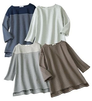 ルフラン（ルフラン）の「【４色組】毎日の主役。綿１００％ボーダーロンＴ（カットソー）」｜4色組