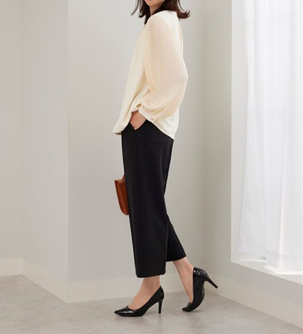 BELLUNA（ベルーナ）の「＜セレモニースタイル＞ジョーゼット素材ワイドパンツ（ワイドパンツ・ガウチョ）」｜詳細画像