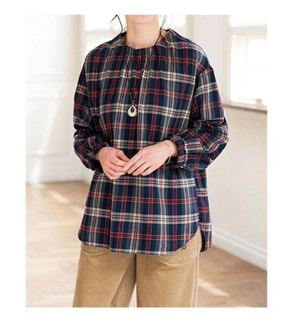 ルフラン（ルフラン）の「【３色組】ゆるっとラク。裏フリースブラウス（ブラウス）」｜詳細画像