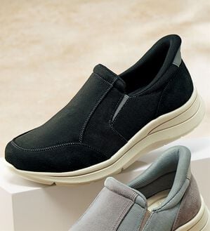 ルフラン（ルフラン）の「＜あとりえＯＫＡＤＡ＞５Ｅすぽ履きローリングスリッポン（スリッポン）」｜ブラック