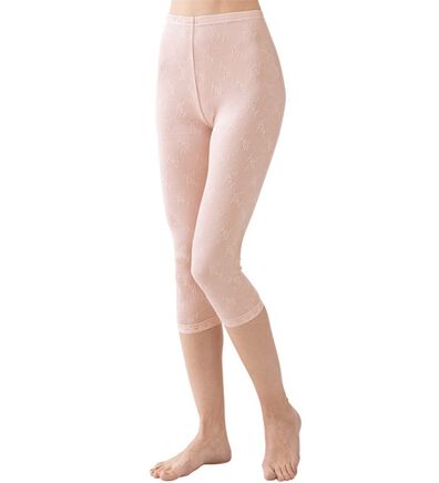 「なめらかシルク入りジャカードボトム　７分丈（肌着・インナーウェア）」