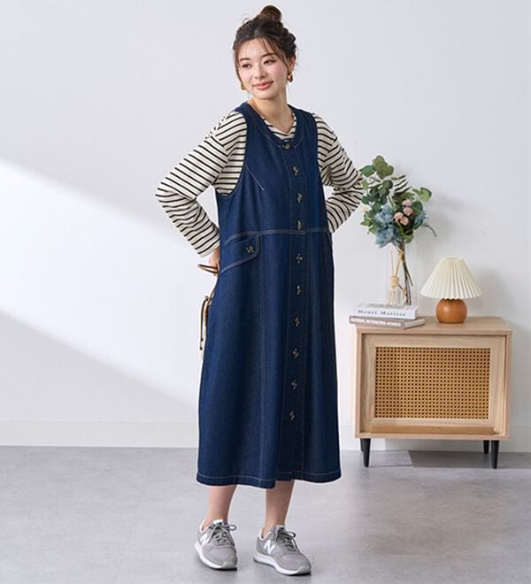 BELLUNA（ベルーナ）の「 ＜＆ｃｏｃｏｃｈｉ＞ハピネスコットン１００％ボーダープルオーバー（カットソー）」｜詳細画像