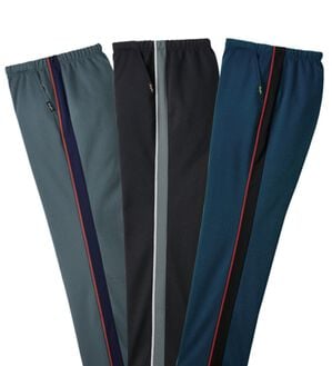 「【３本組】日本製しっかり暖か裏フリースジャージパンツ（メンズフルレングスパンツ）」｜3本組