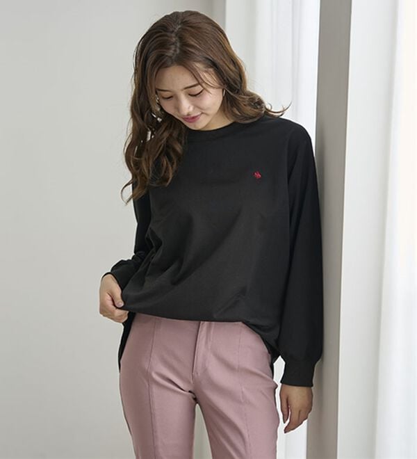 BELLUNA（ベルーナ）の「【ＰＯＬＯ　ＢＣＳ】ミニ裏毛素材デザイントップス（カットソー）」｜詳細画像