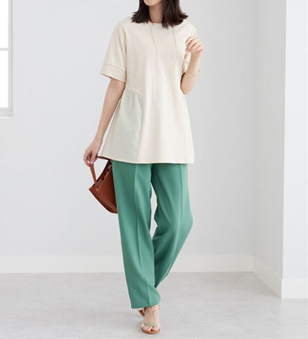 BELLUNA（ベルーナ）の「ギャザー切替デザイン細見えチュニック（チュニック）」｜詳細画像