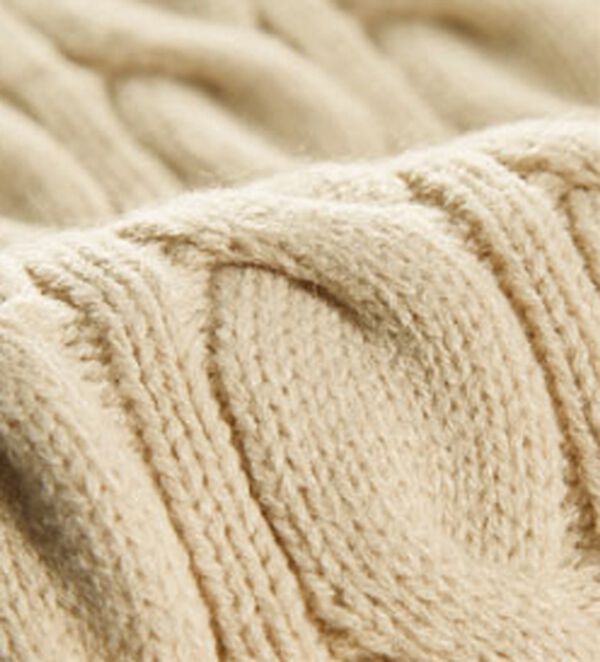 BELLUNA（ベルーナ）の「ケーブルニット使いフェイクウールコート（ハーフコート）」｜詳細画像