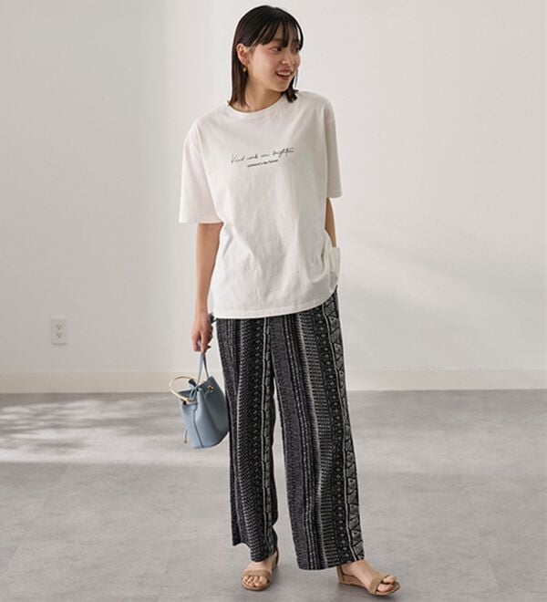 BELLUNA（ベルーナ）の「汗ジミ対策！よれない大人のプリントＴシャツ（Tシャツ）」｜詳細画像