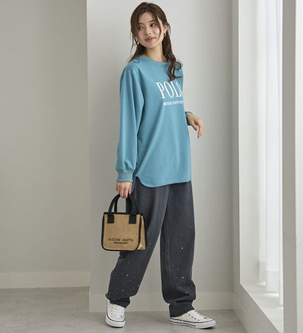 BELLUNA（ベルーナ）の「【ＰＯＬＯ　ＢＣＳ】ミニ裏毛素材デザイントップス（カットソー）」｜詳細画像
