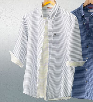 「＜ハッシュパピー＞綿１００％二重織シャツ（メンズシャツ）」
