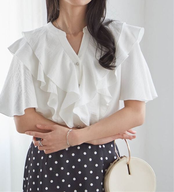 RANAN（ラナン）の「ラッフルフリルブラウス（ブラウス）」｜詳細画像