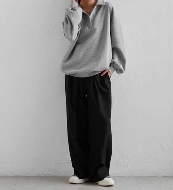 RANAN（ラナン）の「あったか裏起毛衿付きオーバーサイズスウェット（トレーナー・スウェット）」｜詳細画像