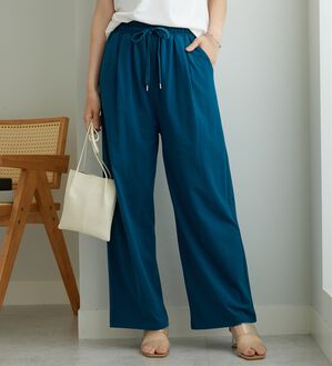 BELLUNA（ベルーナ）の「着心地楽々！綿１００％イージーパンツ（ワイドパンツ・ガウチョ）」｜詳細画像