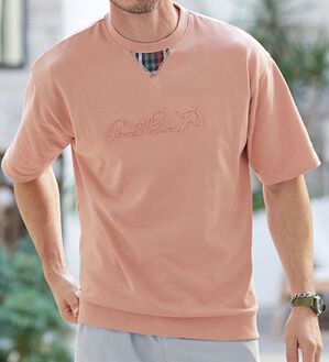 「＜アーノルド　パーマー＞エンボスデザインスウェットＴシャツ（メンズＴシャツ）」｜詳細画像