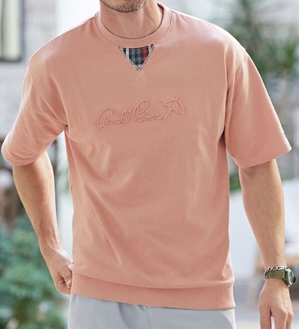 「＜アーノルド　パーマー＞エンボスデザインスウェットＴシャツ（メンズＴシャツ）」｜詳細画像