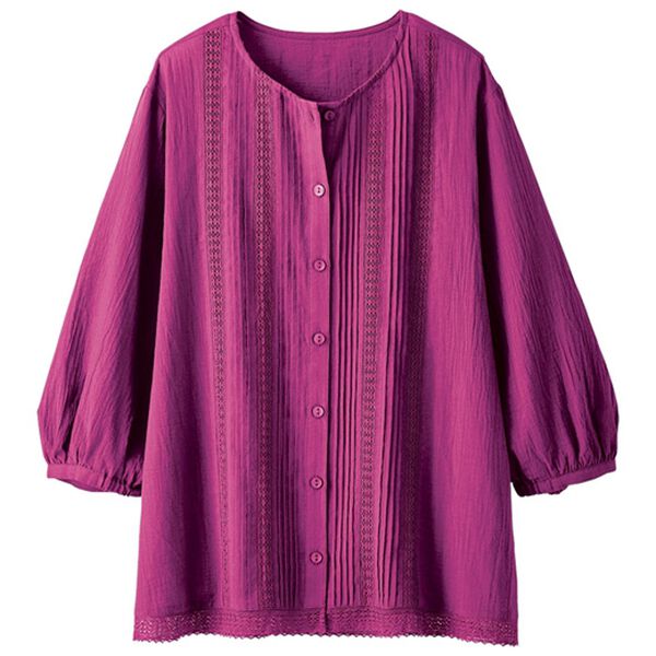 BELLUNA（ベルーナ）の「レース使いピンタックデザインブラウス（ブラウス）」｜詳細画像