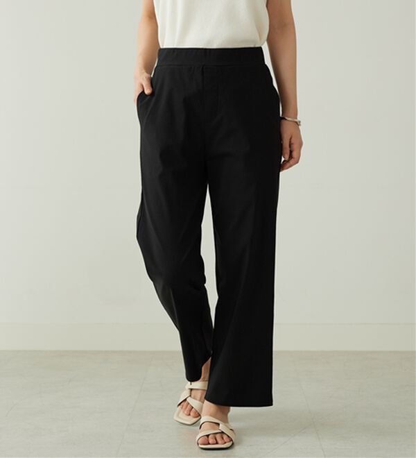 BELLUNA（ベルーナ）の「のびのびストレッチ美脚ストレートパンツ（ワイドパンツ・ガウチョ）」｜詳細画像