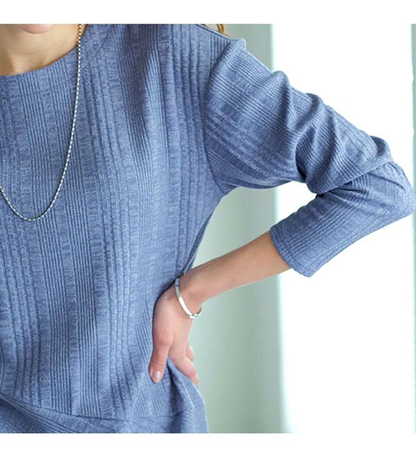 BELLUNA（ベルーナ）の「杢調ランダムテレコ切替チュニック（チュニック）」｜詳細画像