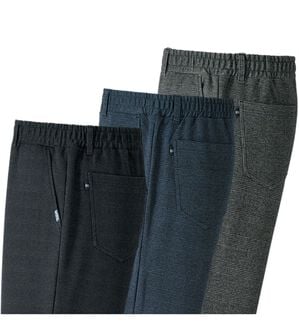 「【３本組】そのままお出かけジャージパンツ（メンズフルレングスパンツ）」｜チェック柄