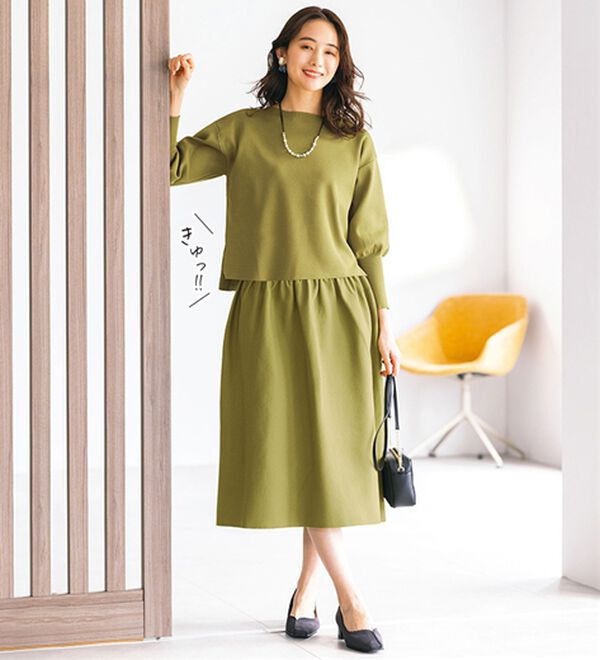 ルフラン（ルフラン）の「ほっそり見せのスカートセットアップ（セットアップ）」｜詳細画像