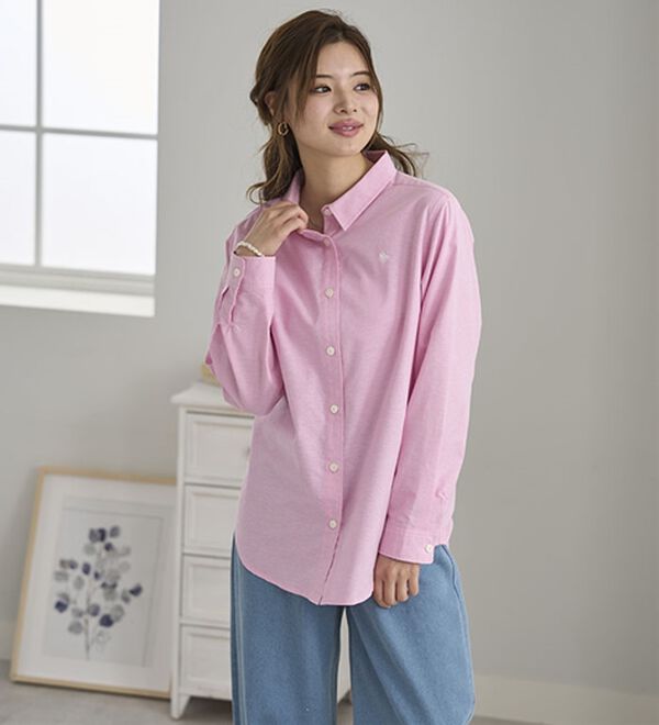 BELLUNA（ベルーナ）の「【ＰＯＬＯ　ＢＣＳ】オックス素材刺しゅうシャツ（シャツ）」｜詳細画像